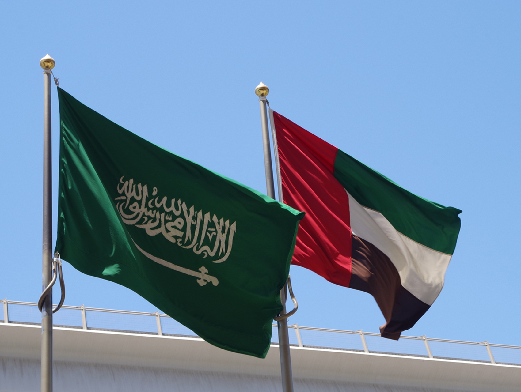 Saudi and UAE Flags