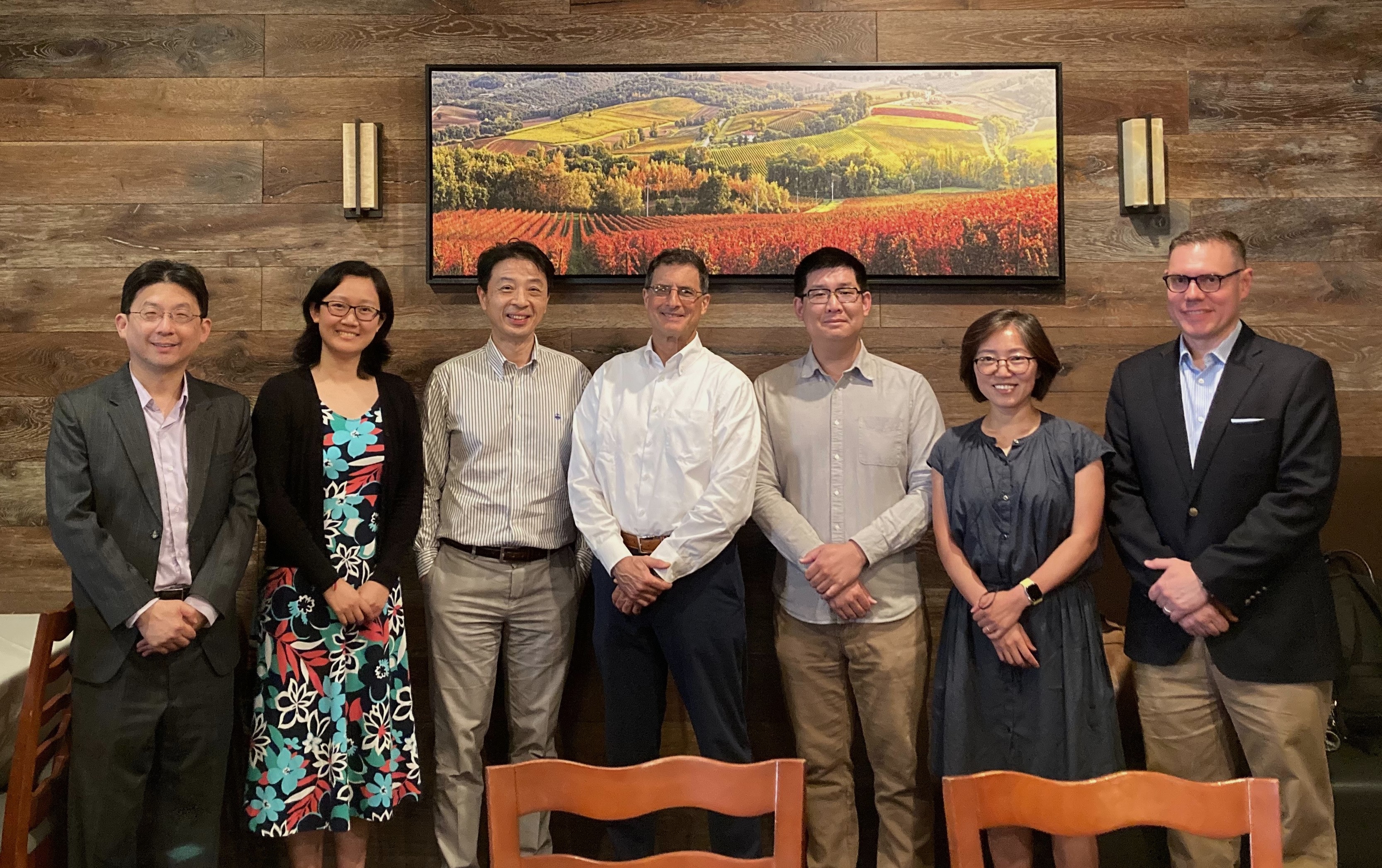 2024 Workshop on Modern China and Taiwan speakers (left to right): Hsiao-ting Lin, Wu Yidi, Chen Weitseng, Eric Wakin, Joseph Ho, Li Yujie, and Jeremy Taylor, July 2024