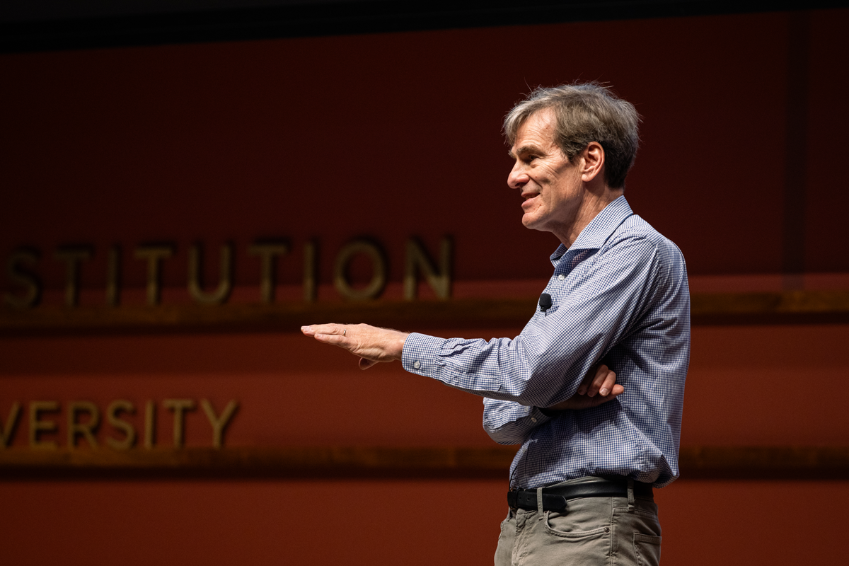 Hoover Senior Fellow John H. Cochrane speaks about the fiscal theory of the price level on August 11, 2024. (Patrick Beaudouin)