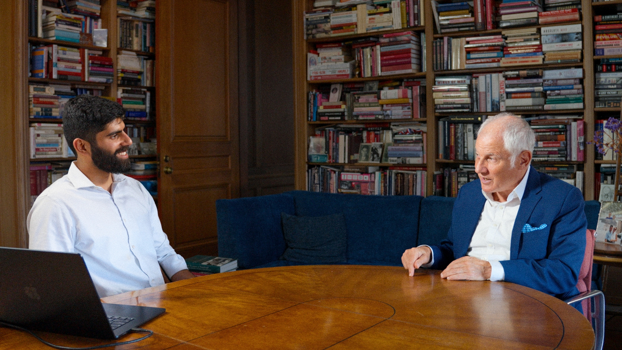 Senior Fellow Stephen Kotkin is seen speaking to Dwarkesh Patel for a podcast episode recorded in July 2025. (Dwarkesh Podcast)