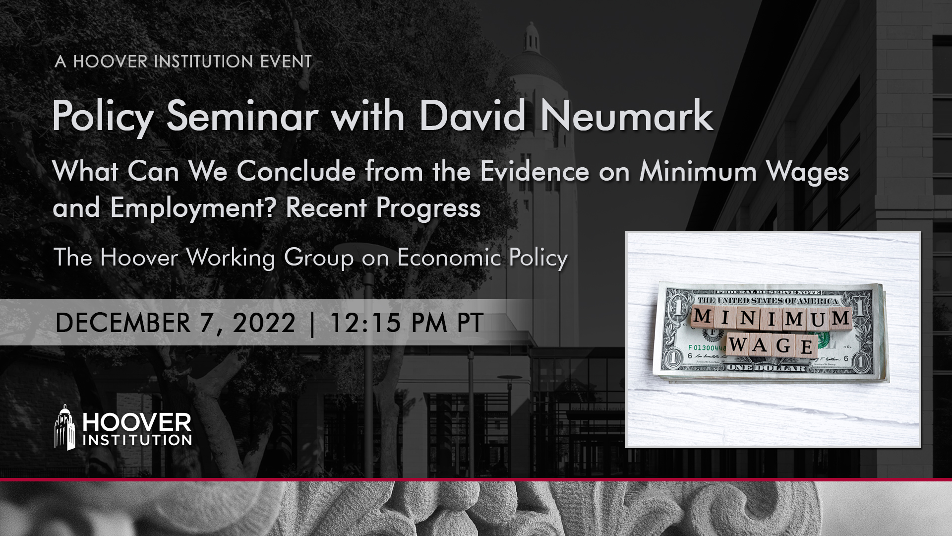 Policy Seminar with David Neumark