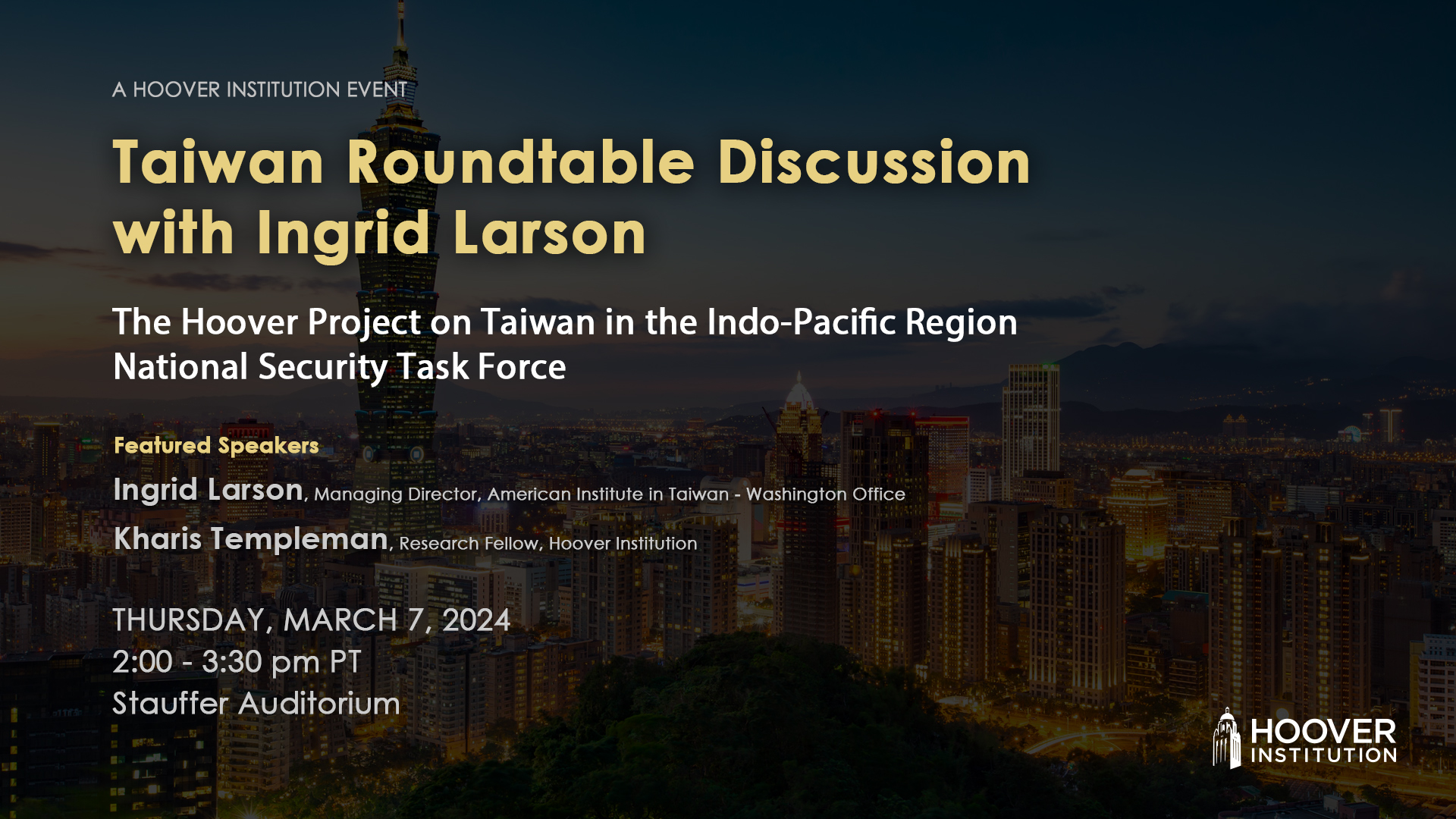 Taiwan Roundtable Discussion with Ingrid Larson