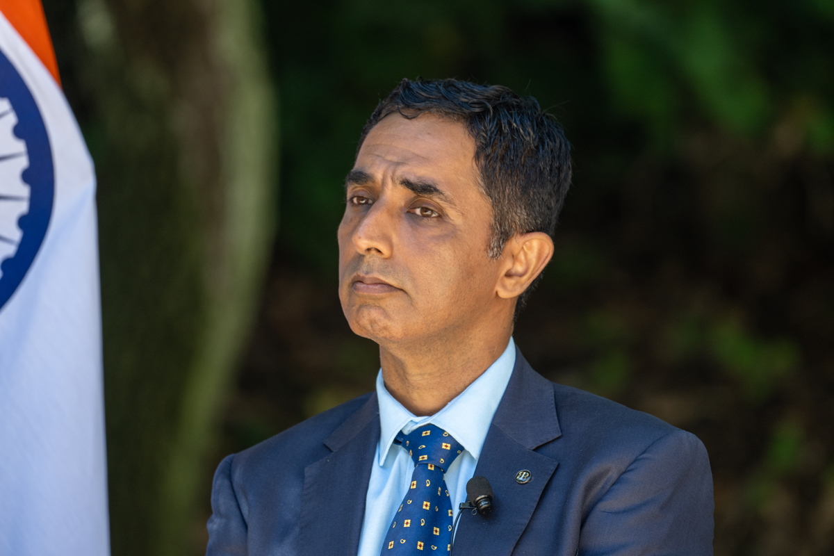 Indian Defense Innovation Organization COO Vivek Virmani is seen attending a panel at the INDUS-X Summit at Stanford on September 10, 2024. (US-India Strategic Partnership Forum)