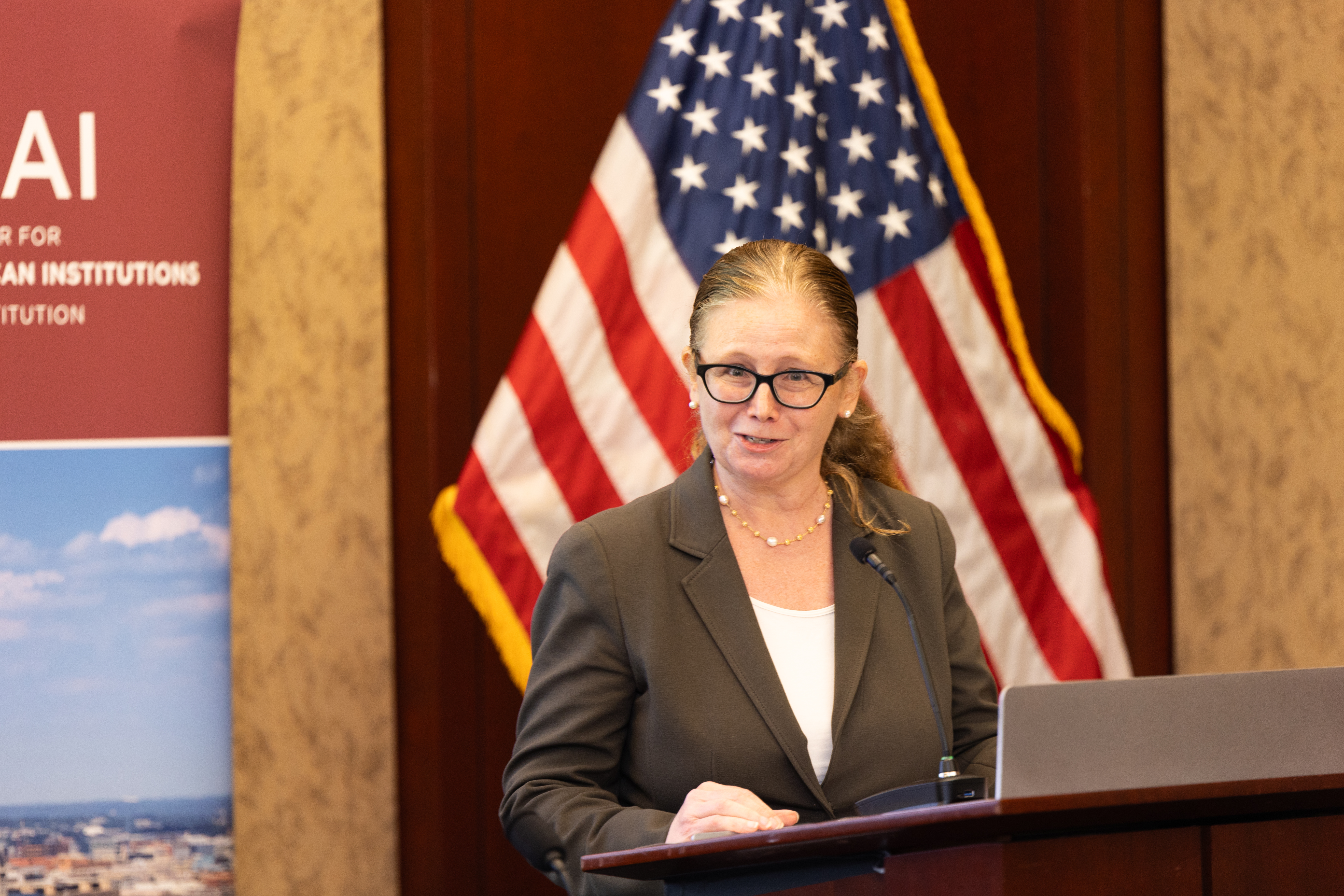 RAI director and senior fellow Brandice Canes-Wrone speaks about the “Revitalizing the House” report in Washington, DC, on September 17, 2024.