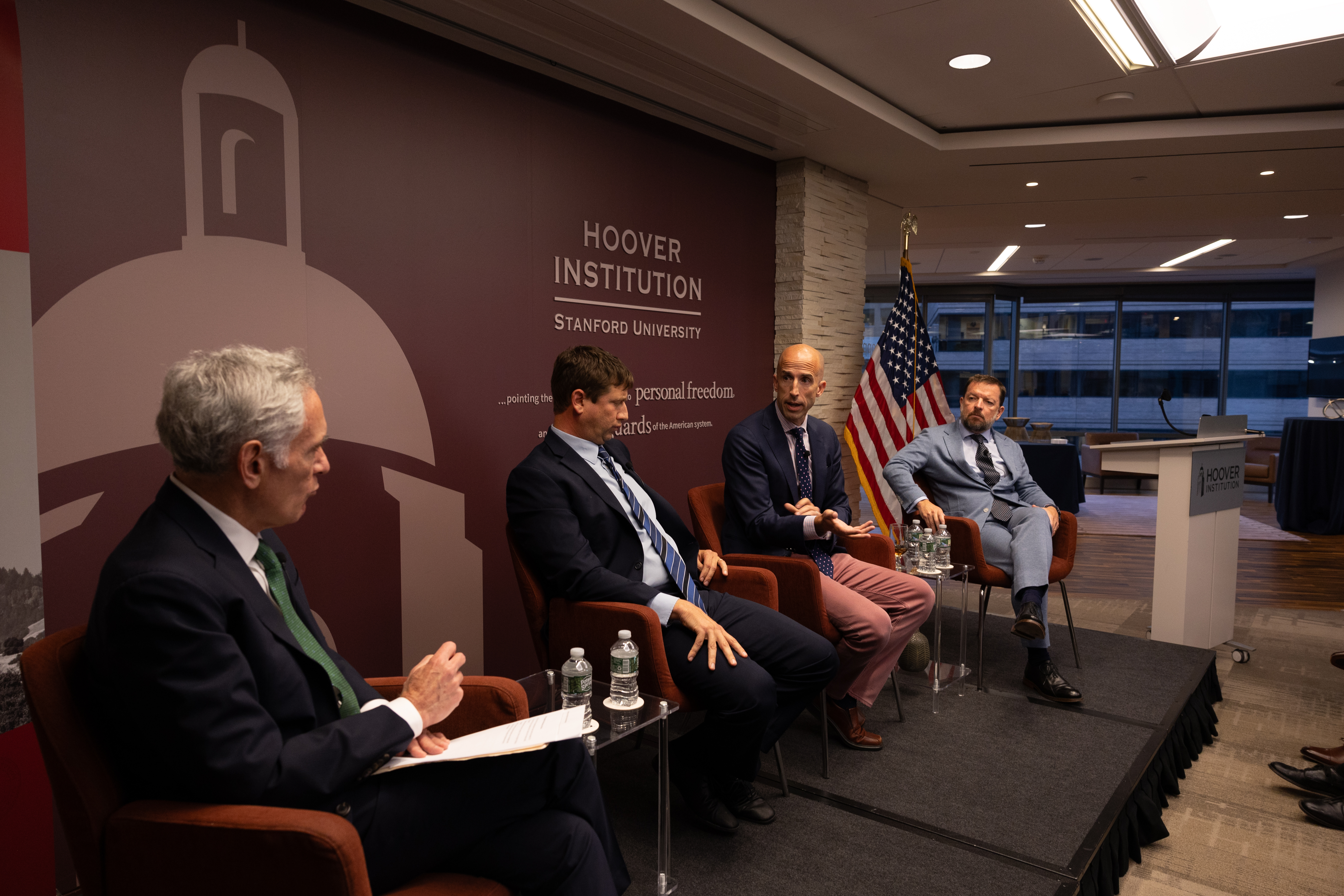 Senior fellow and research director Steven J. Davis asks a presenter a question at the Implications of Remote Work Conference on October 9, 2024. (Ryan Zhang)