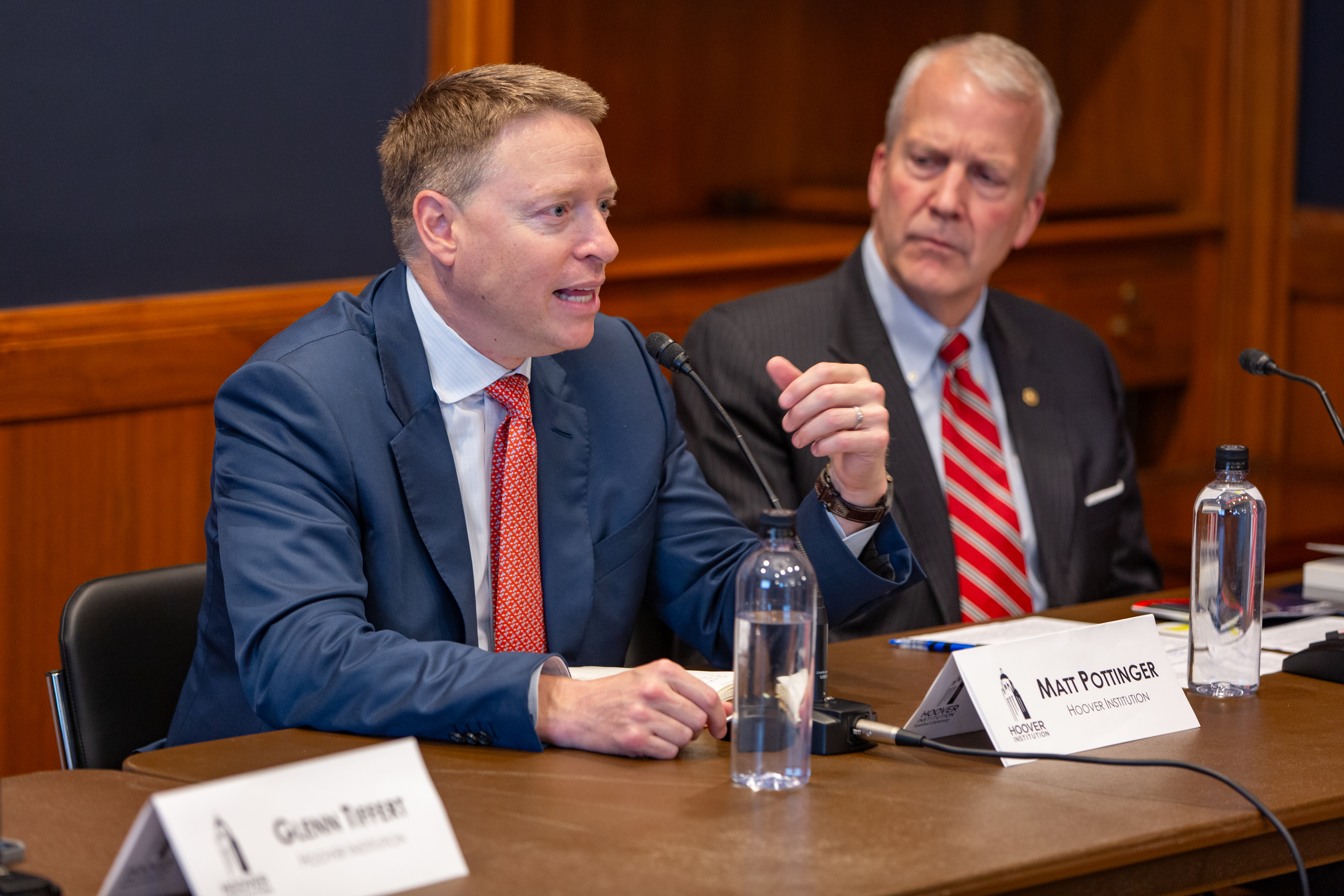 Distinguished Visiting Fellow Matt Pottinger speaks about his book, The Boiling Moat, on Capitol Hill on June 4, 2024. (Sergei Shef)