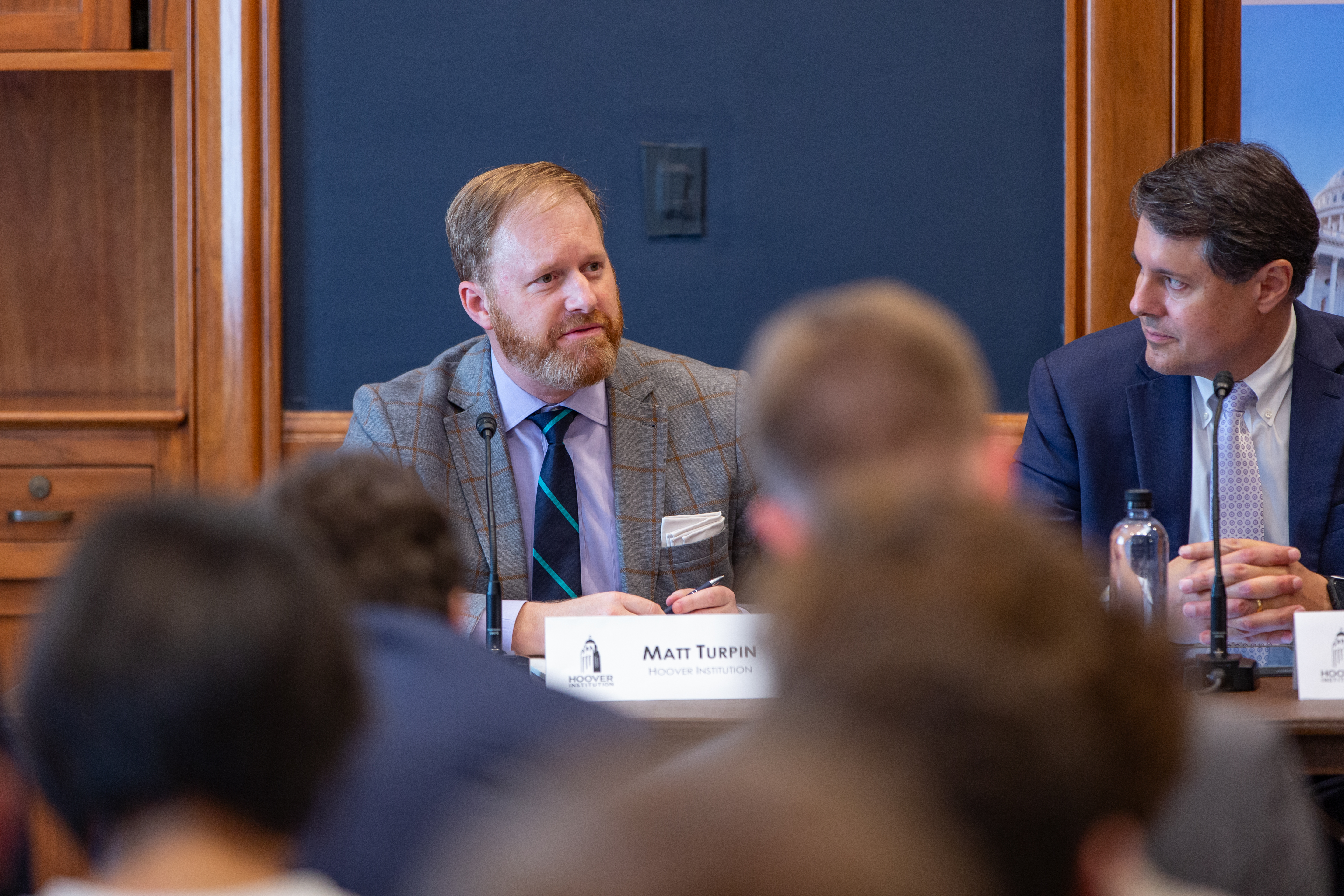 Hoover Visiting Fellow Matthew Turpin speaks about The Boiling Moat on Capitol Hill on June 4, 2024. (Sergei Shef)