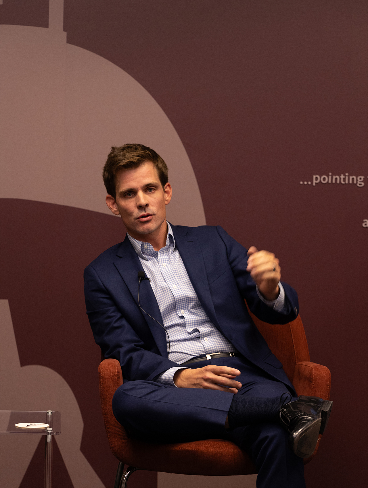 Policy Fellow Danny Heil speaks during a panel discussion about prescription drugs at the Hoover Institution’s Washington, DC, offices on October 8, 2024. (DMV Productions)