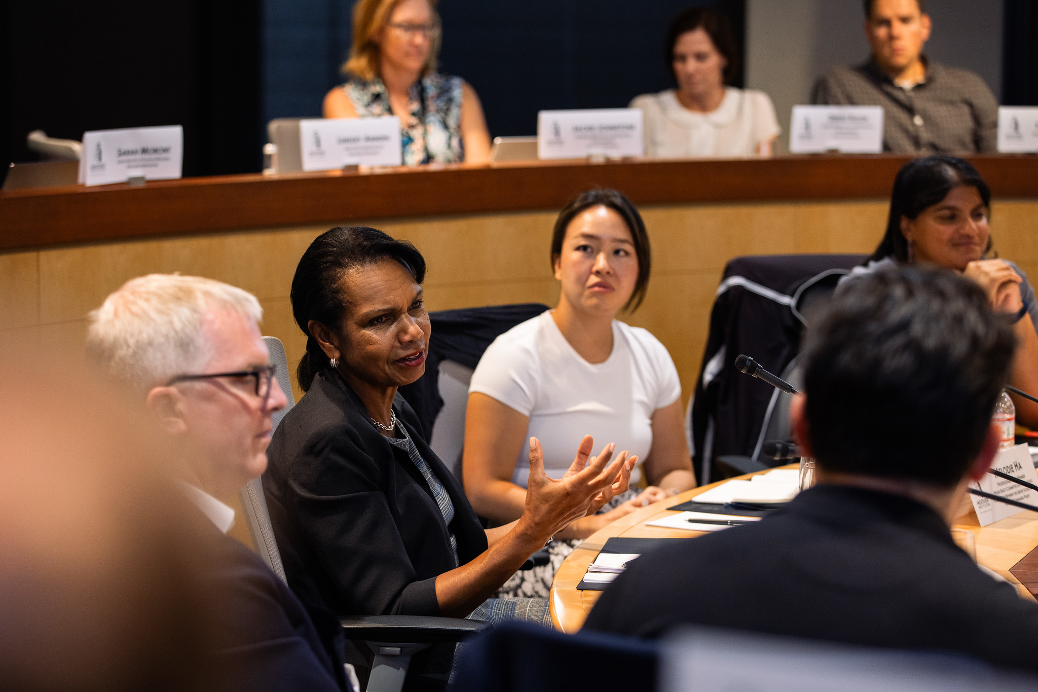 Director Condoleezza Rice speaks at the inaugural Bio-Strategies and Leadership Congressional Fellowship Program on October 3. (Rod Searcey)