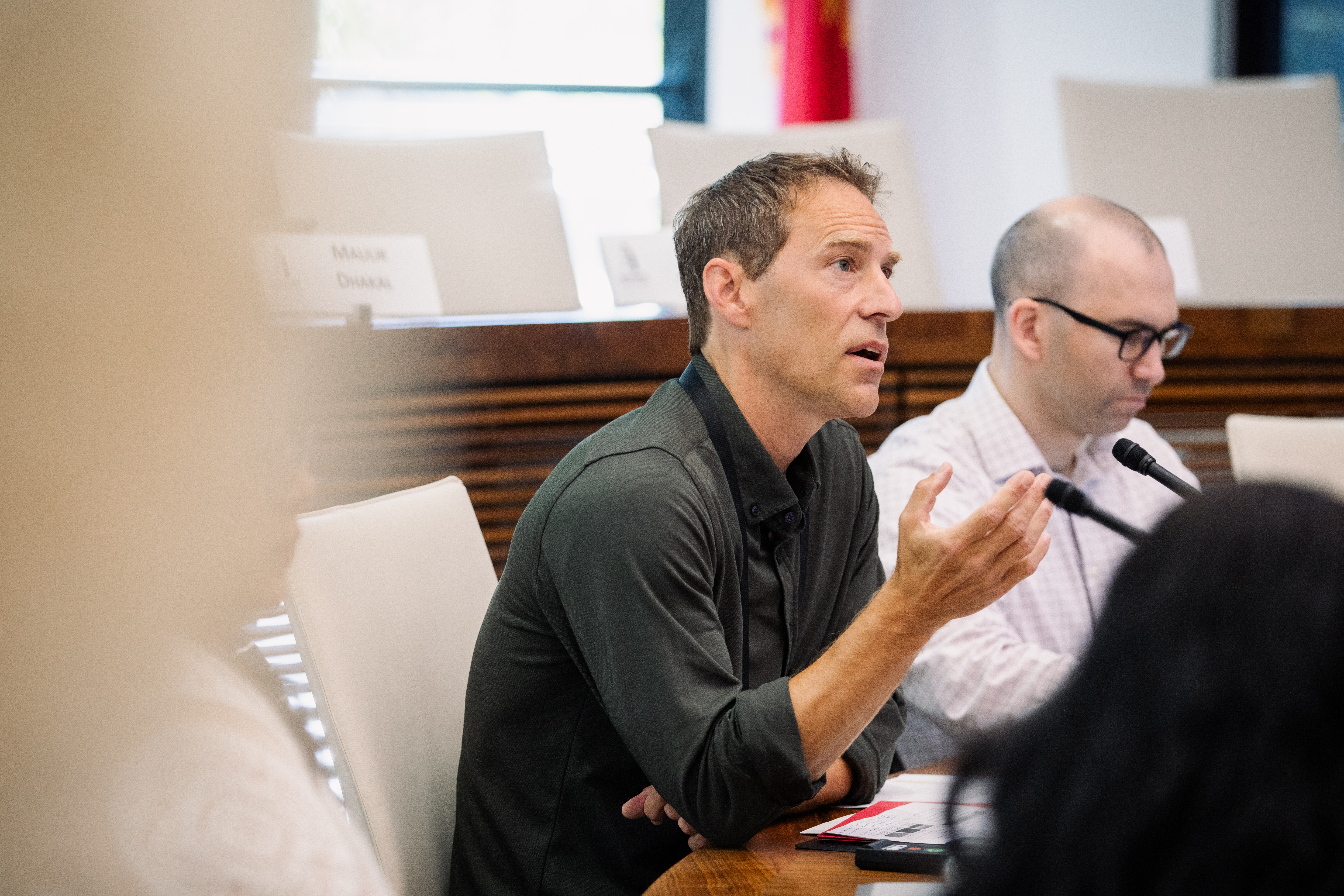 Senior Fellow Dominic Parker at the Indigenous Student Seminar on August 6. (Patrick Beaudouin)