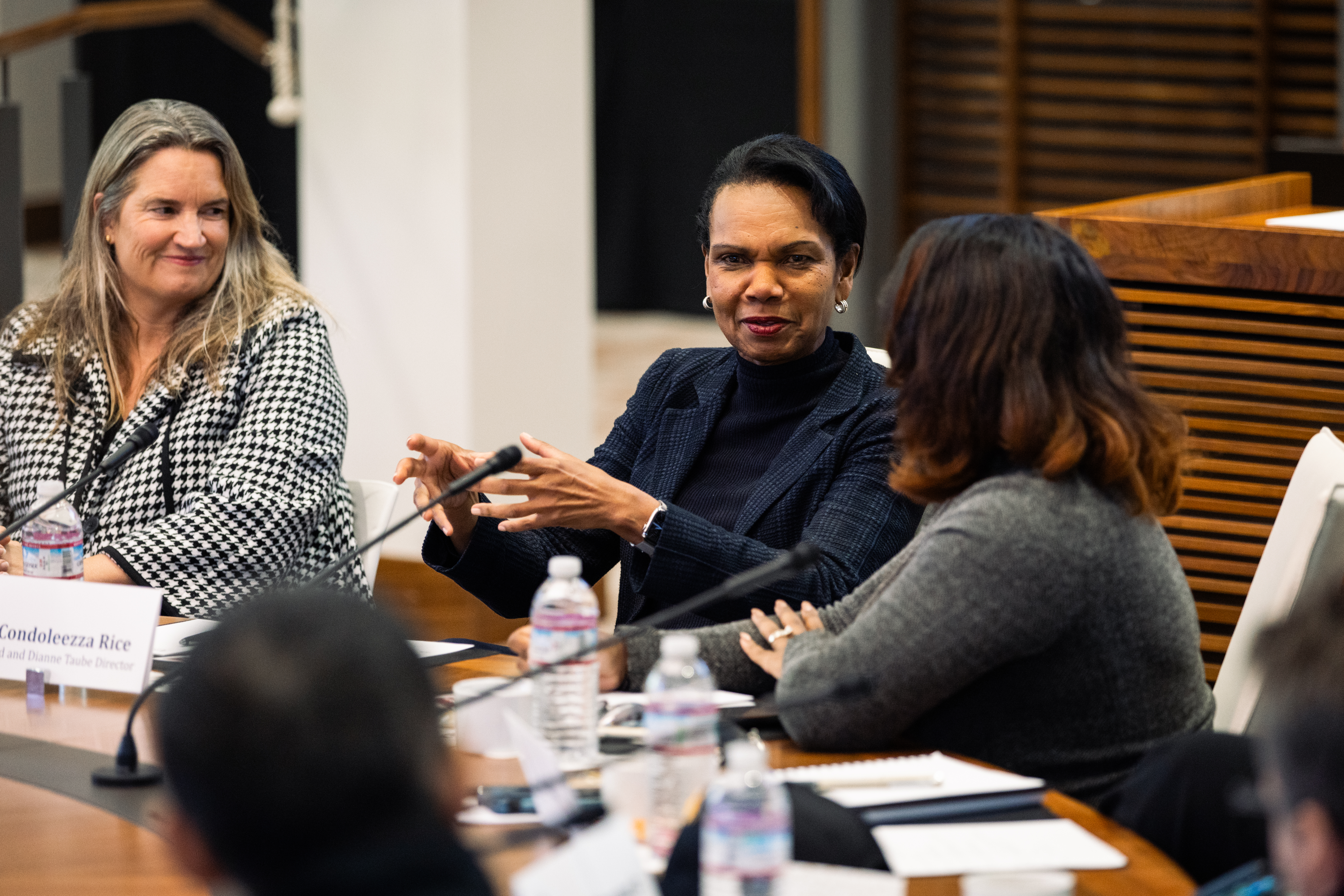 Hoover Institution Director Condoleezza Rice addresses participants in the State and Local Leadership Forum on November 18. (Patrick Beaudouin).