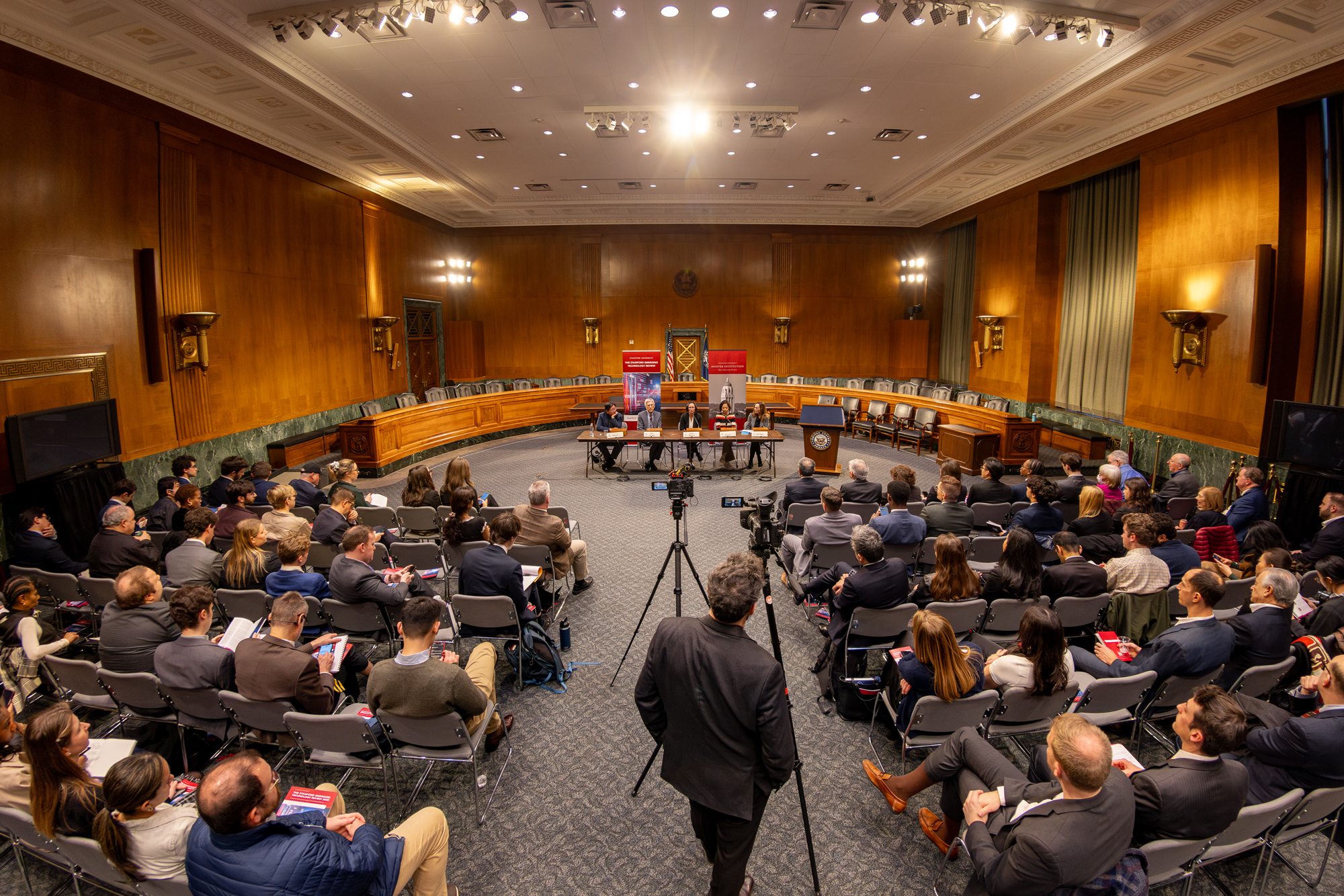 Stanford and Hoover Institution contributors to the Stanford Emerging Technology Review are seen on Capitol Hill on February 25, 2025. (DMV Productions)