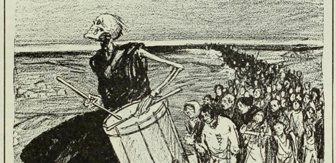 Detail of Russian Famine cartoon 1921