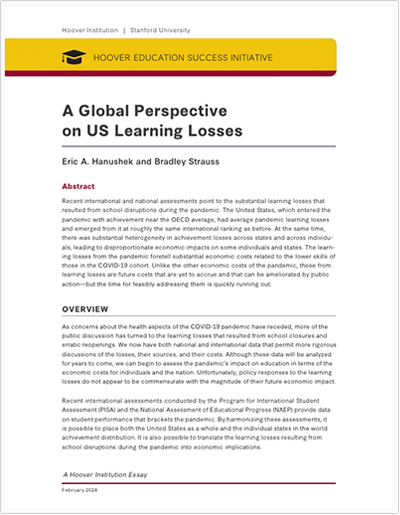 A Global Perspective on US Learning Losses