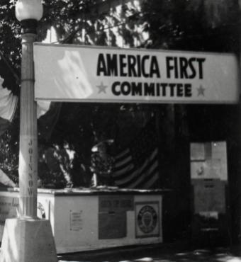 Montage of America First Committee ephemera