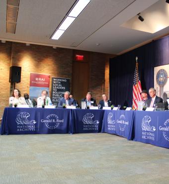 Election officials and experts including Distinguished Visiting Fellow Ben Ginsberg are seen speaking about securing the integrity of the November 5 election result in Ann Arbor, Michigan on September 19, 2024. (Photo courtesy of Keep Our Republic)