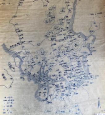 Fragment from an investigative map detailing local conditions in the Zhuhai and Macao area