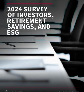 2024 Survey Of Investors, Retirement Savings, And ESG