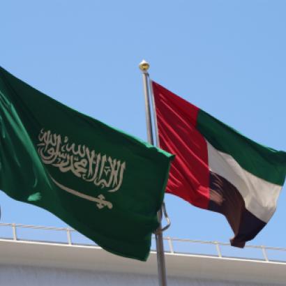 Saudi and UAE Flags