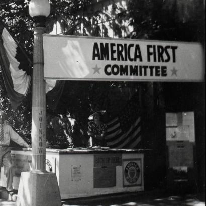 Montage of America First Committee ephemera