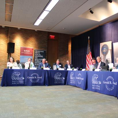 Election officials and experts including Distinguished Visiting Fellow Ben Ginsberg are seen speaking about securing the integrity of the November 5 election result in Ann Arbor, Michigan on September 19, 2024. (Photo courtesy of Keep Our Republic)