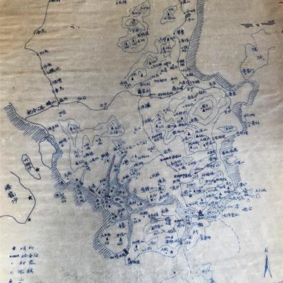 Fragment from an investigative map detailing local conditions in the Zhuhai and Macao area