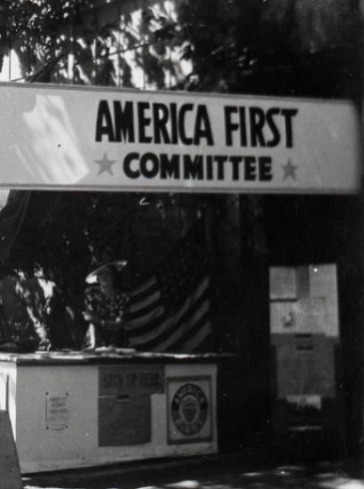 Montage of America First Committee ephemera