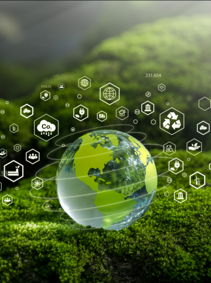 Net Zero Concept and Carbon Neutral Natural Environment Climate-neutral long-term emissions strategy, goals, sustainability, globe icon. green background stock photo