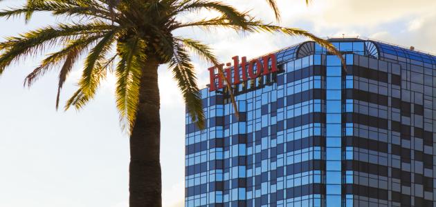 "Los Angeles, California, USA - November 18, 2012: View of the Hilton Hotel from the Universal Citywalk Hollywood."