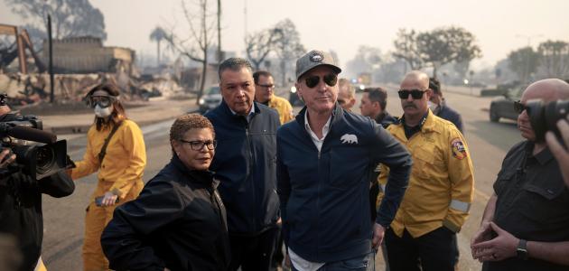 Karen Bass and Gavin Newsom