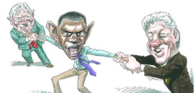 Carter, Obama, and Clinton cartoon