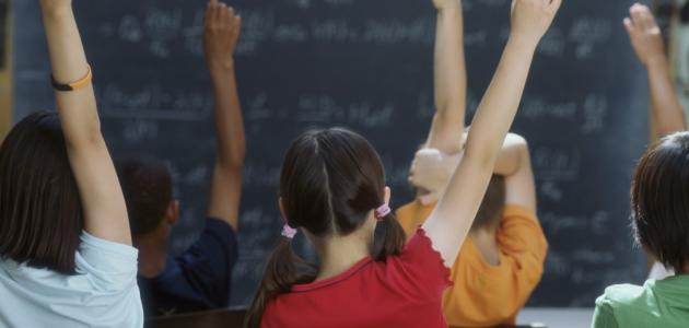 Students raising their hands