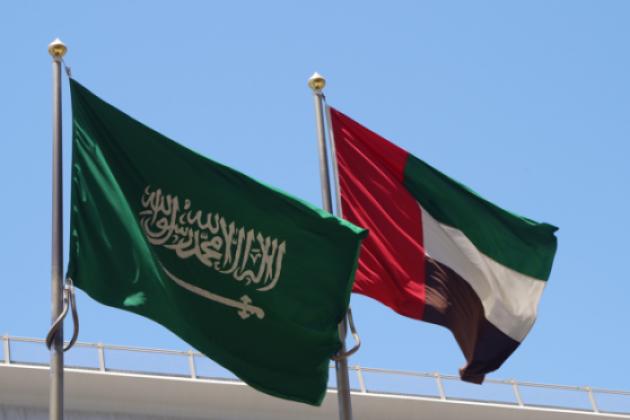 Saudi and UAE Flags