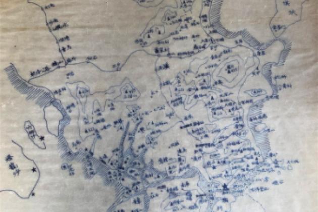 Fragment from an investigative map detailing local conditions in the Zhuhai and Macao area