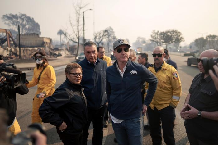 Karen Bass and Gavin Newsom