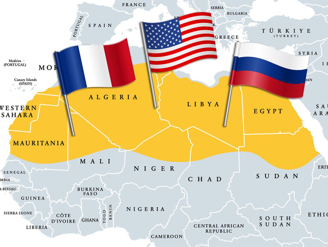 US France Russia in Sahel