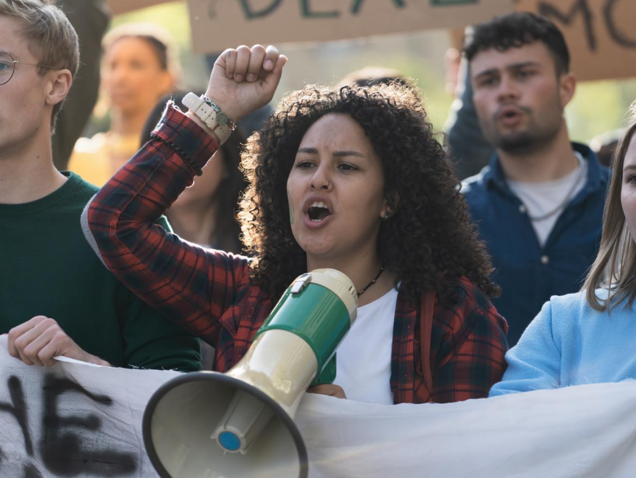 Protest on college campus; free speech