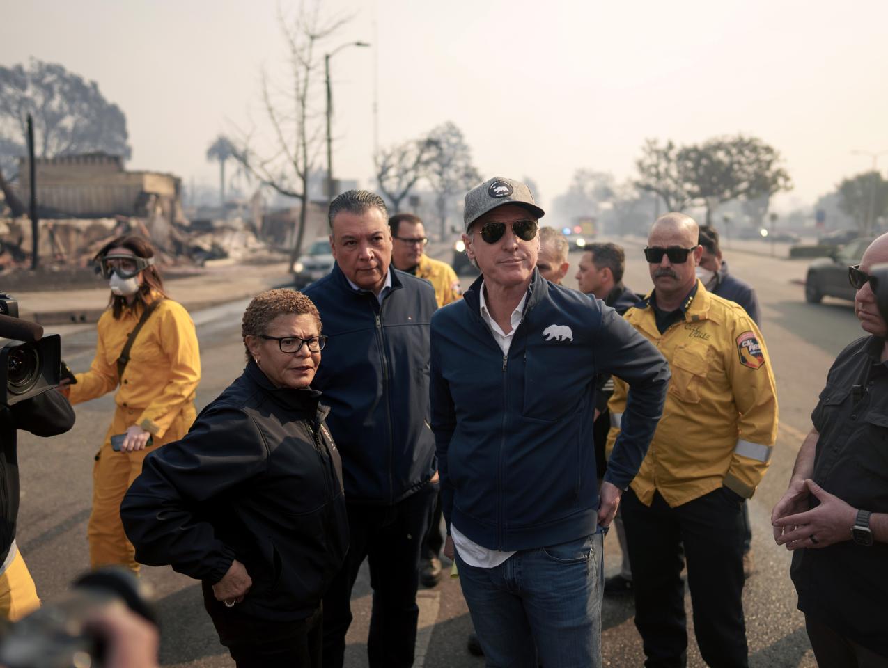 Karen Bass and Gavin Newsom