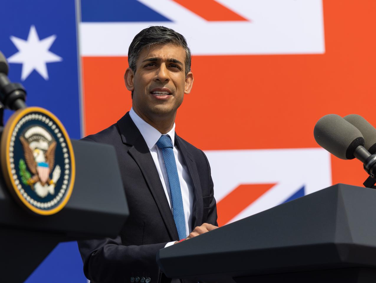 Rishi Sunak Podium Image