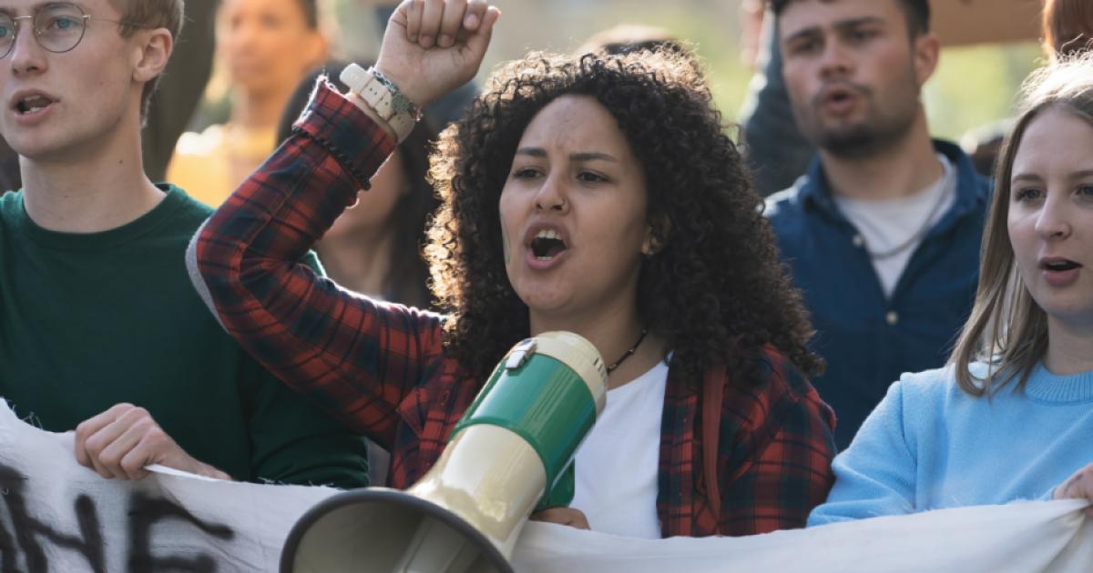 Protest on college campus; free speech