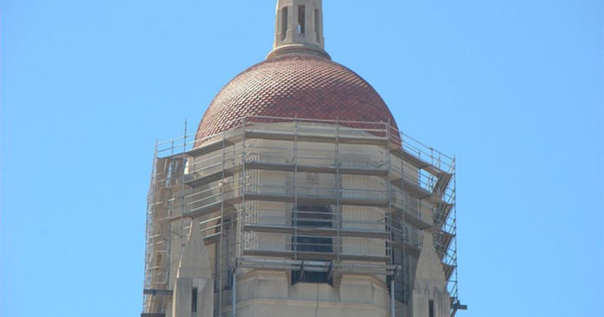 Exterior cleaning of the Hoover Tower | Hoover Institution