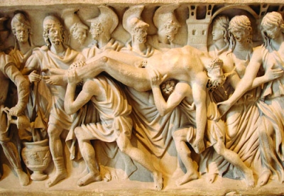 marble relief from a second-century Roman sarcophagus