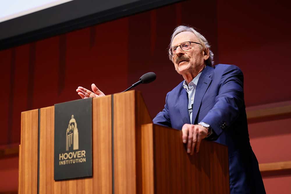 Michael Boskin speaks about the policy knowledge of the average American voter and the Tennenbaum Program for Fact-Based Policy during a session of the Summer Board Meeting on July 10, 2024.