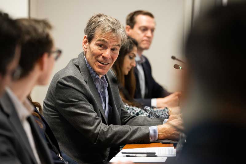 John Cochrane speaks to US Senate and House staffers as part of the Congressional Fellowship Program on April 3, 2024.