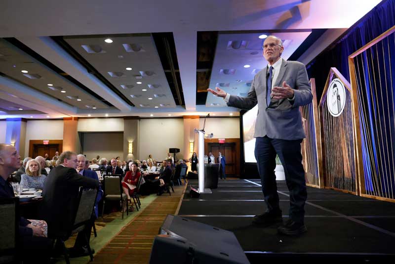 Senior Fellow Victor Davis Hanson, chair of Hoover’s Military History in Contemporary Conflict Working Group, gives keynote remarks on his new book, The End of Everything: How Wars Descend into Annihilation at the Hoover Institution’s Spring Retreat in Scottsdale, Arizona, on April 25, 2024.